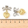 Brass Two Tone Dangle Stud Earrings EJEW-Z119-01GP-3