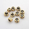 Real 18K Gold Plated Brass Rhinestone Beads KK-J198-29G-1