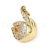 Brass Micro Pave Cubic Zirconia Pendants KK-S526-14G-D-1