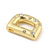 Brass Micro Pave Clear Cubic Zirconia Pendants KK-E093-04G-D-2
