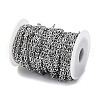 304 Stainless Steel Rectangle Link Chains STAS-P386-06A-P-3