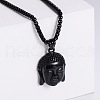 Buddha Head 304 Stainless Steel Pendant Necklaces FS-WG9340E-03-1