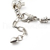 Heart Angel Clover Flowers European Bracelet for Teen Girl Women BJEW-JB06849-04-5