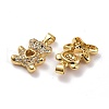 Brass Micro Pave Cubic Zirconia Pendants KK-K258-40G-RS-2