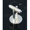 Rack Plating Brass Cuff Button KK-E064-01S-2