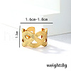 Stainless Steel Irregular Cross Open Cuff Ring for Daily Vacation Holiday Accessory CK8192-6