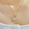 Fashionable Brass Full Crystal Rhinestone Heart Star Pendant Necklaces PD1467-1
