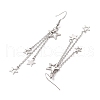 304 Stainless Steel Tassel Dangle Earrings for Women EJEW-JE06399-01-5