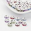 Brass Rhinestone Spacer Beads X-RSB8mm-1