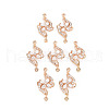 Rack Plating Brass Micro Pave Clear Cubic Zirconia Pendants KK-T060-23-RS-1
