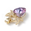 Real 18K Gold Plated Rack Plating Brass Micro Pave Cubic Zirconia Pendants KK-C015-03G-11-2