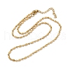 2.5MM 304 Stainless Steel Round Oval Link Chain Necklaces NJEW-M110-01G-2
