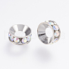 Brass Rhinestone Spacer Beads RB-E511-18-1