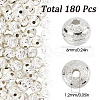 SUNNYCLUE 180Pcs Textured Round Brass Beads KK-SC0005-50-2