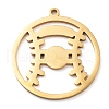 304 Stainless Steel Pendants STAS-M076-09G-1
