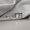2Pcs Couple Alloy Cuff Rings for Men Women FS-WG1C6B4-01-5