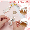 1 Pair Rose Flower Brass Shoe Buckle Clips AJEW-FG0003-61-3