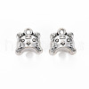 Tibetan Style Alloy Charms TIBEP-N010-013AS-RS-1