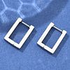 Non-Tarnish 304 Stainless Steel Huggie Hoop Earrings STAS-R115-21P-2