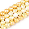 Electroplate Glass Beads Strands GLAA-N010-10mm-01-1
