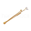 Brass with ABS Plastic Imitation Pearl Charm Ear Nuts KK-G510-11G-2