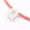 Natural Shell Letter Pendant Necklaces NJEW-JN03349-02-2