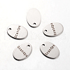Non-Tarnish Spray Painted Stainless Steel Pendants STAS-I048-F10-1