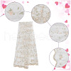 Leaf Pattern Nylon Embroidery Mesh Fabric DIY-WH0580-17-5