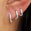 925 Sterling Silver Cubic Zirconia Hoop Earrings ZD9822-2-2