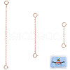 Beebeecraft 3Pcs 3 Styles Sterling Silver Cable Chain Extender STER-BBC0006-75-1