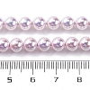 UV Plating Pearlized Glass Pearl Beads Strands GLAA-F128-01A-T11-2