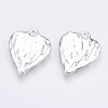 Rack Plating Hammered Alloy Pendants PALLOY-T077-98S-RS-4