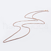 925 Sterling Silver Chain Necklaces STER-F039-45cm-02RG-1