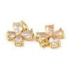 Rack Plating Brass Pave Clear Cubic Zirconia Butterfly Charms KK-Z026-03G-2