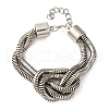 Iron Shake Chain Knotted Bracelets for Women BJEW-U042-01P-1
