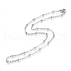 Non-Tarnish 304 Stainless Steel Cable Chains/Satellite Chains Necklaces NJEW-L159-07D-P-2