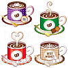 Coffee Carbon Steel Cutting Dies Stencils DIY-WH0309-1539-1