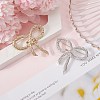Gorgecraft 2Pcs 2 Colors Bowknot Alloy Brooches JEWB-GF0001-40-4