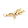 Brass Micro Pave Clear Cubic Zirconia Pendant ZIRC-Z018-22G-3