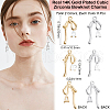 Beebeecraft 12Pcs 2 Colors Brass Micro Pave Clear Cubic Zirconia Pendants KK-BBC0015-64-2