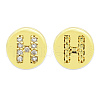 Brass Micro Pave Clear Cubic Zirconia Beads KK-T030-LA843-HX3-3