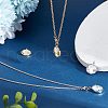 Beebeecraft 4Pcs 2 Colors Brass Micro Pave Clear Cubic Zirconia Pendants ZIRC-BBC0001-40-4