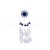 Handmade Woven Net/Web with Feather Wall Hanging Decoration WICH-PW0001-34-2
