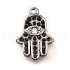 Retro 304 Stainless Steel Rhinestone Pendants STAS-L284-07AS-1