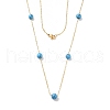 Synthetic Turquoise Beads Necklace BJEW-B078-01G-3