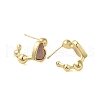 Shell Heart Stud Earrings EJEW-K287-01G-12-2