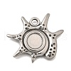 304 Stainless Steel Pendant Cabochon Settings STAS-H477-03B-P-1