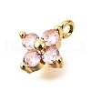 Brass Micro Pave Cubic Zirconia Pendants KK-D356-07H-G-2