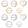 Biyun 10Pcs 10 Style Alloy Slide Buckles FIND-BY0001-10-1