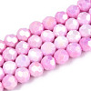 Electroplate Glass Beads Strands EGLA-T021-8mm-15-02-1